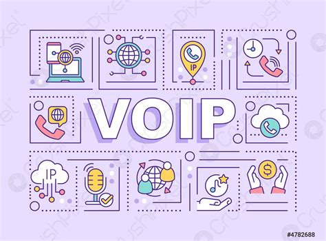 Voip Word Concepts Purple Banner Stock Vector 4782688 Crushpixel