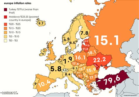 Current Inflation Rates In Europe : r/MapPorn