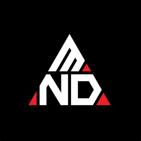 MND triangle letter logo design with triangle shape. MND triangle logo ...