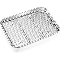 Teamfar Toaster Oven Pan Tray With Cooling Rack Stainless Steel