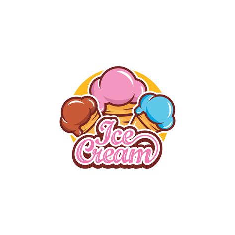 Ice cream logo design vector 12708450 Vector Art at Vecteezy