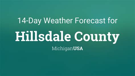 Hillsdale County, Michigan, USA 14 day weather forecast