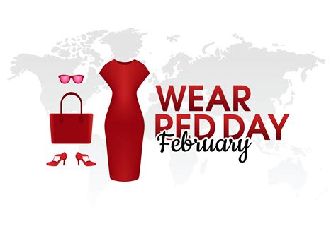 vector graphic of wear red day good for wear red day celebration. flat ...