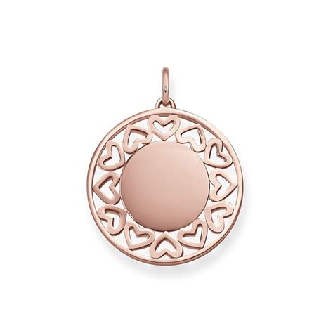 Thomas Sabo Rose Gold Heart Circle Pendant LBPE0013 415 40