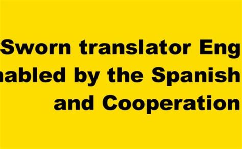 What Is A Sworn Translator English Translation Old And Modern English