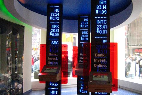 Led Stock Market Ticker Displays Rise Display