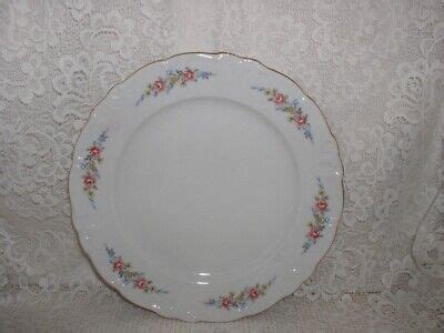 Winterling Bavaria Mayerling Bread Cake Plate Pink Blue Tan Flower