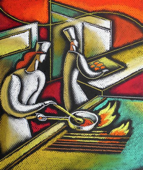 Chef And Cooking Food Painting By Leon Zernitsky Pixels