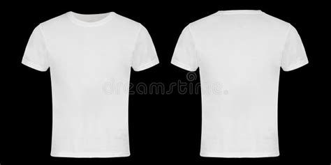 White Blank T-shirt Front and Back Stock Image - Image of isolated ...