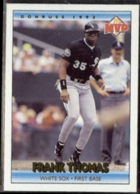 Frank Thomas Donruss Mcdonald S Mvp Insert Of White Sox Ebay