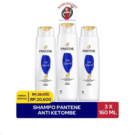 Paket Murah Shampo Pantene Anti Ketombe Anti Dandruff 160 Ml X3 Lazada Indonesia