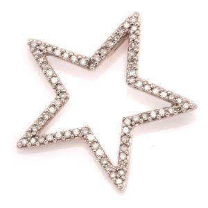 Diamond Star Pendant in 9ct White Gold - Pendants/Lockets - Jewellery