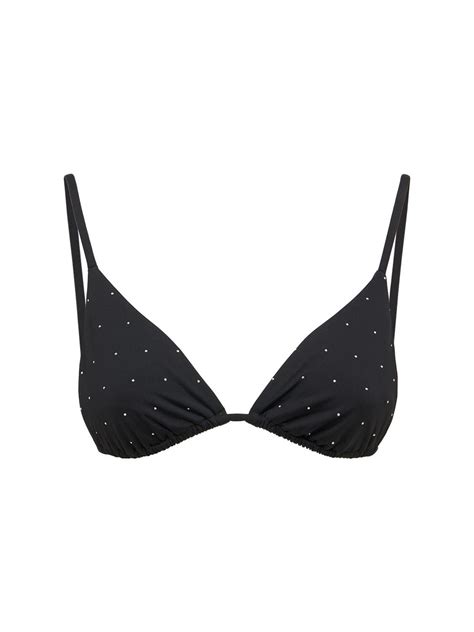 Buy Weworewhat Cooper Bikini Top W Crystals Black At Off