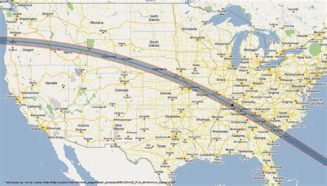 Map of the Eclipse Path of 2017 | Solar eclipse, Solar eclipse 2017 ...