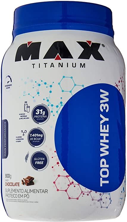 Top Whey 3W 900g Max Titanium Stb Suplementos