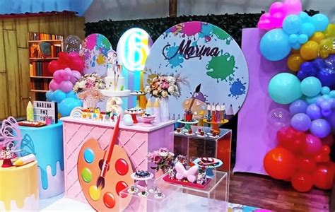 Festa Pintando o 7 Ideias de Decoração Dicas e Vídeos de Passo a