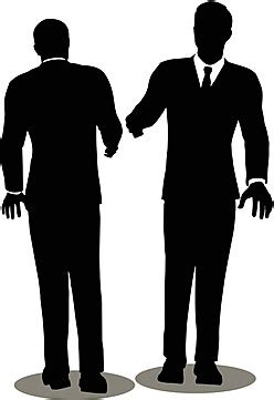 Business Handshake Silhouette Office Human Silhouette Vector, Office ...