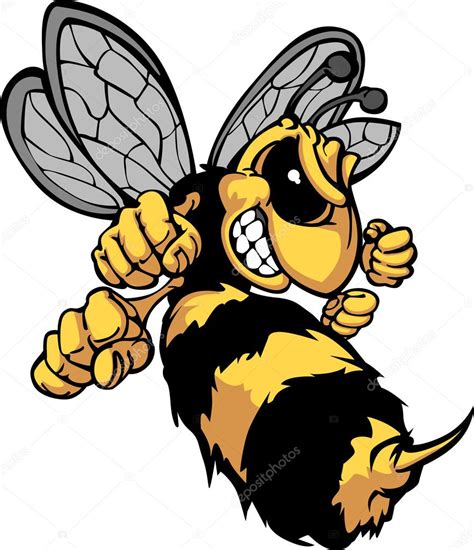 Abeja Hornet Imagen De Dibujos Animados Vector Ilustración De Stock De