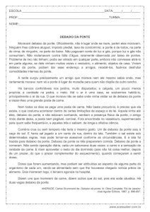 Interpretação de texto Debaixo da ponte 6º ou 7º ano