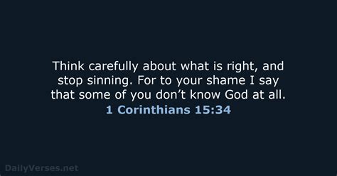 November 26 2024 Bible Verse Of The Day NLT 1 Corinthians 15 34