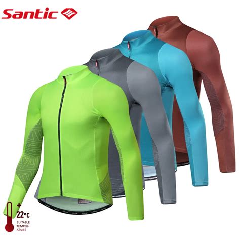 Santic Maillot De Ciclismo Para Hombre Camiseta De Manga Larga C Moda