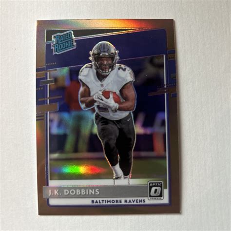 2020 Donruss Optic JK Dobbins Bronze Prizm Rated Rookie RC 161 Ravens