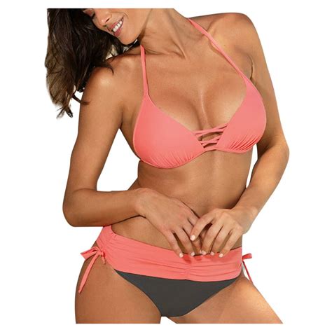 Bikini Bandeau Bandage para mujer conjunto de Bikini brasileño con