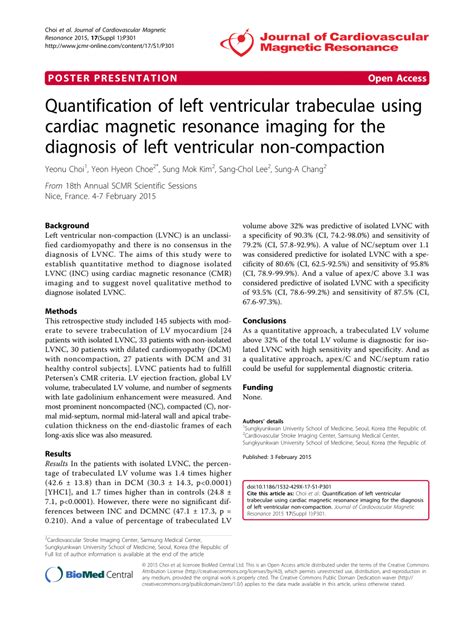 PDF Quantification Of Left Ventricular Trabeculae Using Cardiac