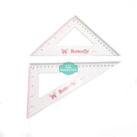 Jual Penggaris Segitiga Set Butterfly No Triangle Ruler Set