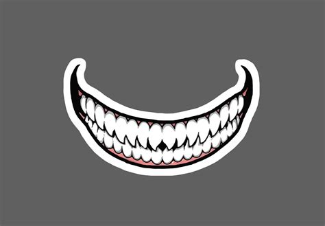 Monster Smile Sticker Sharp Teeth Waterproof Buy Any 4 For 175 Each