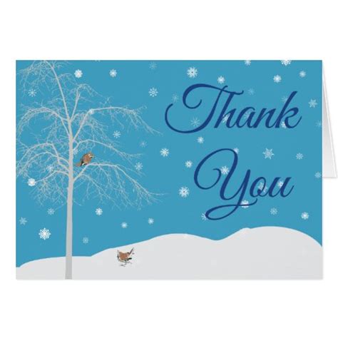 Seasons Change Thank You Card - Winter | Zazzle