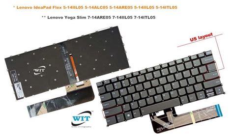 Laptop Internal Keyboard Keypad For Lenovo Ideapad Flex Iil