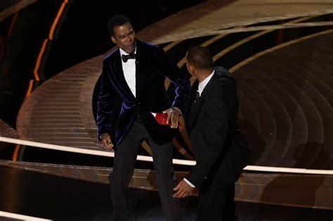 Will Smith Hits Chris Rock In Face In Wild Oscars 2022 Moment