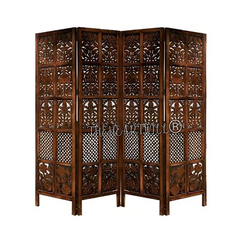 THEHEARTWILL Wooden Partition For Pooja Room Separators For Living