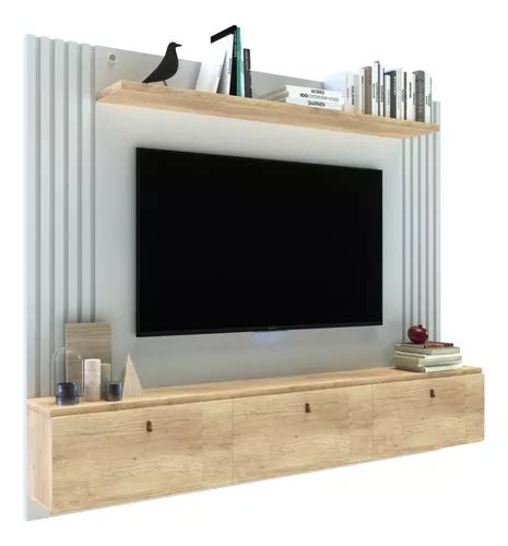 Panel Varillado Rack Tv Led Flotante Mueble Para Amurar