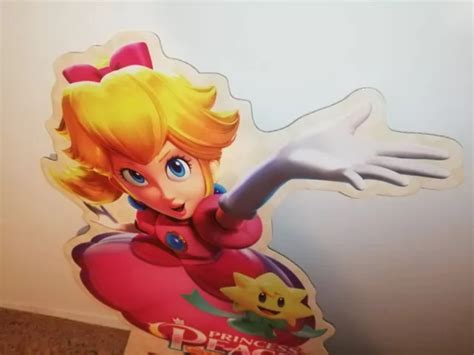 RARE OFFICIAL PRINCESS Peach Showtime Store Display Standee Nintendo