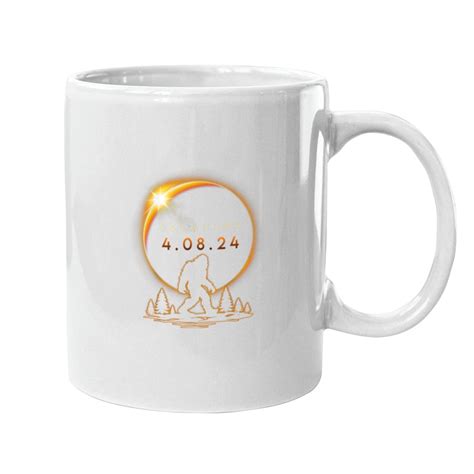 Oklahoma Total Solar Eclipse 2024 Bigfoot Solar Eclipse Gifts Mugs