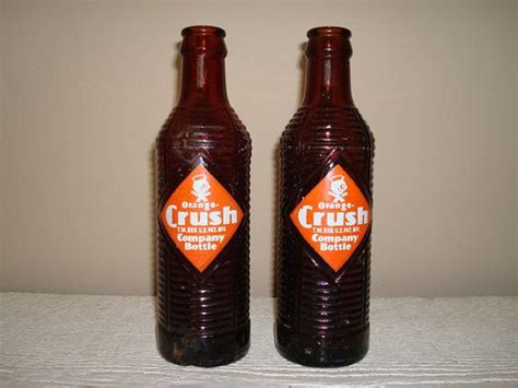 Vintage Orange Crush Soda Bottles Set Of 2 Etsy Orange Crush Soda Orange Crush Bottle