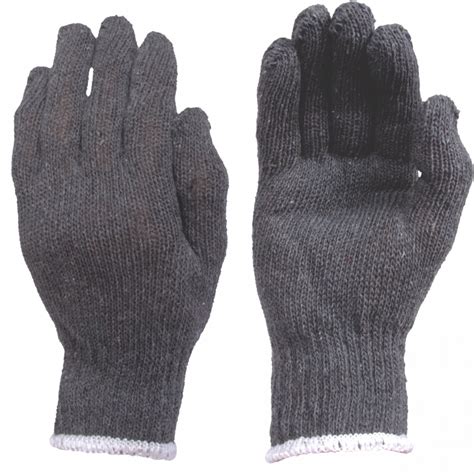 Glove Cotton Knitted Grey Safetymate