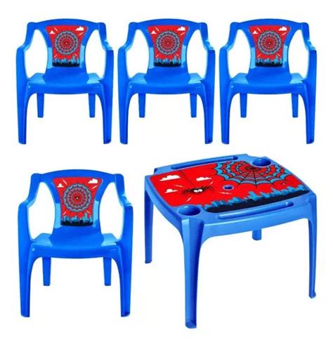 Juego de mesa y 4 sillas para niños Arqplast Kit Mesa e cadeira