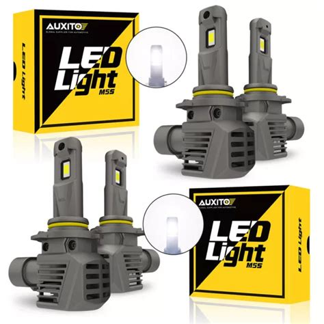 AUXITO 4X 9005 9006 LED HEADLIGHT COMBO HIGH LOW BEAM BULBS KIT SUPER