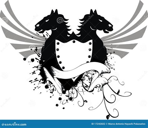 Heraldic Horse Coat Of Arms 4 Stock Photography - Image: 17242602