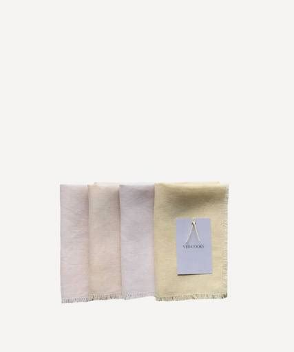 Naturally Dyed Assorted Neutral Placemats Set Of Four Glassette