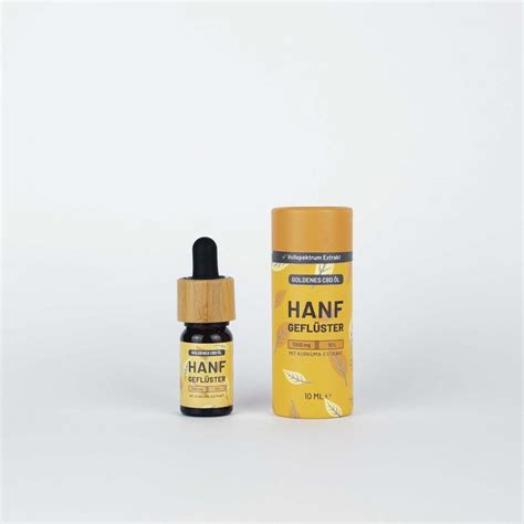 HANFGEFLÜSTER 10ml Goldenes CBD Öl 10 10 ml SHOP APOTHEKE