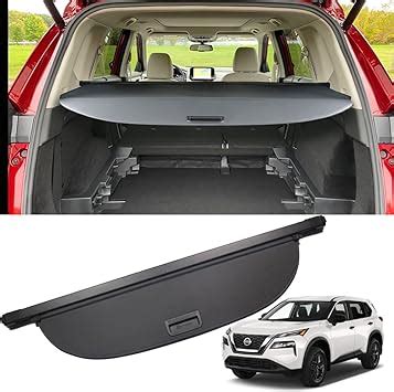 Marretoo For Nissan Rogue Trunk Cargo Cover Black Retractable