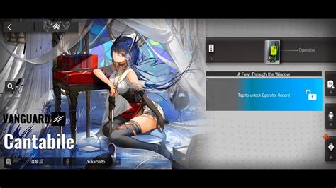 Arknights Operator Records Cantabile A Fowl Trough The Window