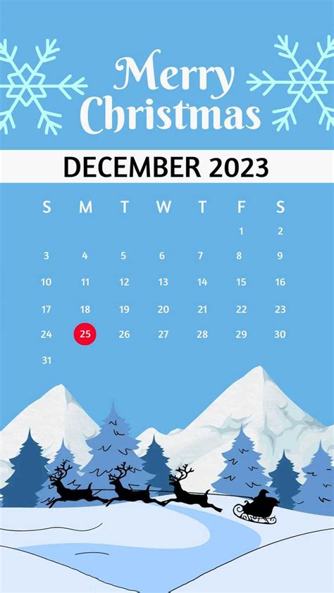 December Calendar Wallpaper 2023 - iXpap