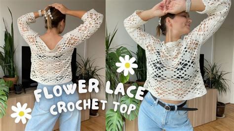 DIY Crochet Flower Lace Summer Top Spider Lace Stitch Tutorial