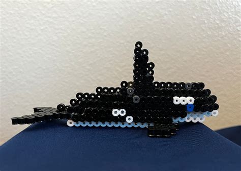 D Orca Perler Bead Pattern Killer Whale Perler Bead Pattern Fusible