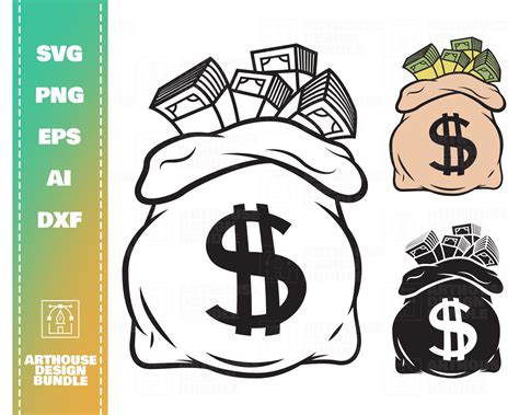 Money Bag Svg Money Bag Clipart Cash Bag Svg Bank Bag Svg Bag Of